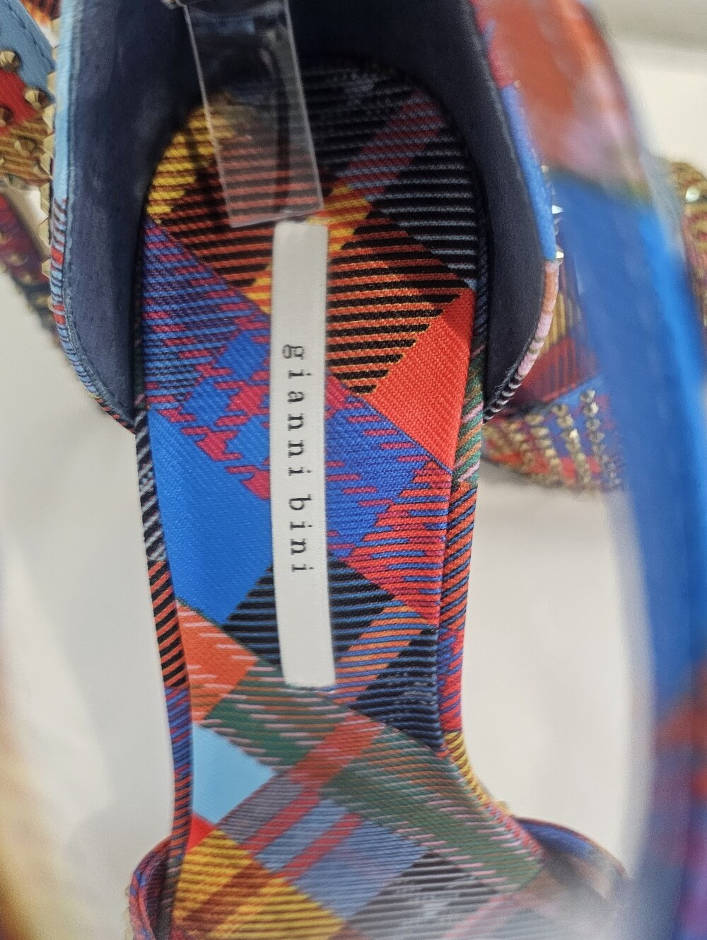 Gianni Bini Multicolor Studded Ankle-Strap Stiletto Heel Shoes Women Sz 6 & 9 - Picture 6 of 8